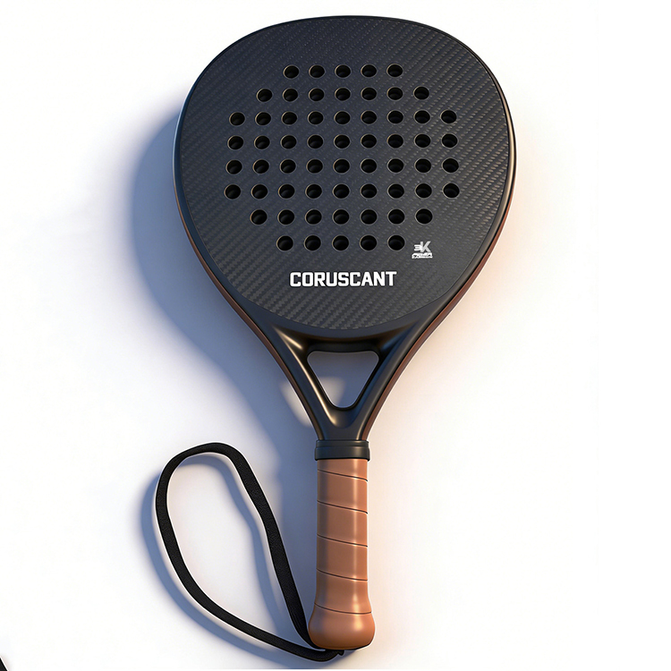 Padel Racket Carbon - 多用途カーボンファイバー素材3Kパデルラケット、ミディアムバランスフレーム、フルソリッドコア高耐久性耐破壊構造