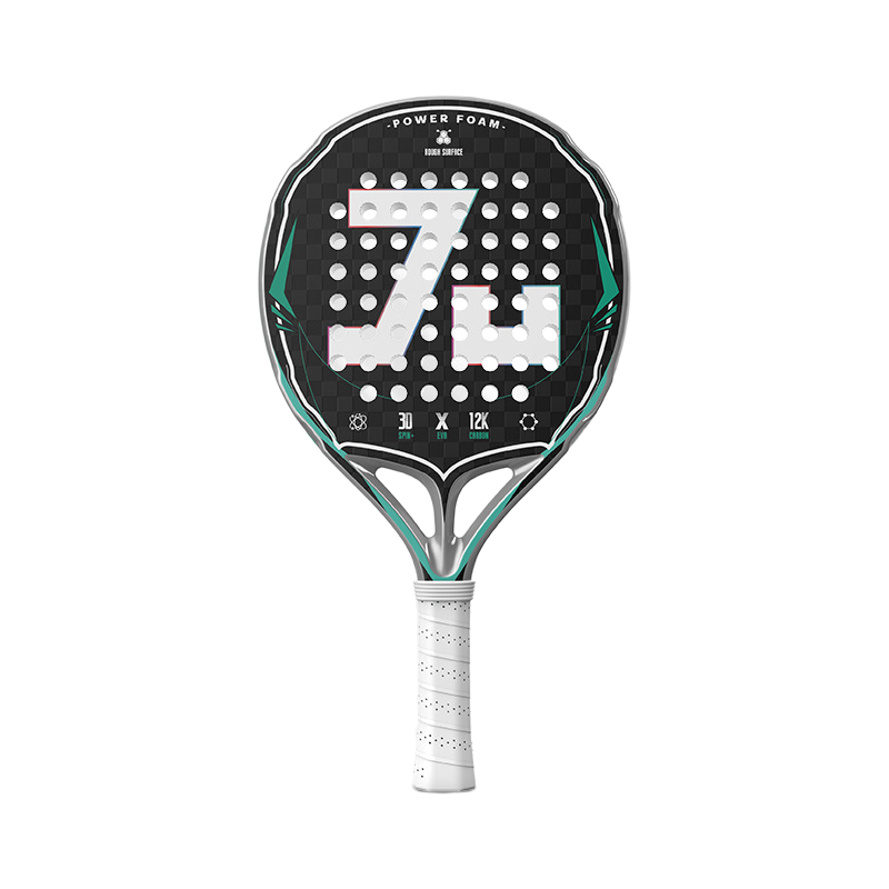 Padel Racket Carbon - カーボンファイバー素材12Kケブラー混紡パデルラケット、高密度EVAコア、競技レベルのバランスの取れた打撃力と精度
