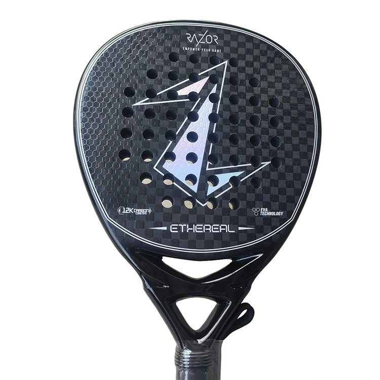 Padel Racket Carbon - プレミアムカーボンファイバー素材12Kパデルラケット、上級競技選手向け、完全プライベートラベルカスタマイズ対応