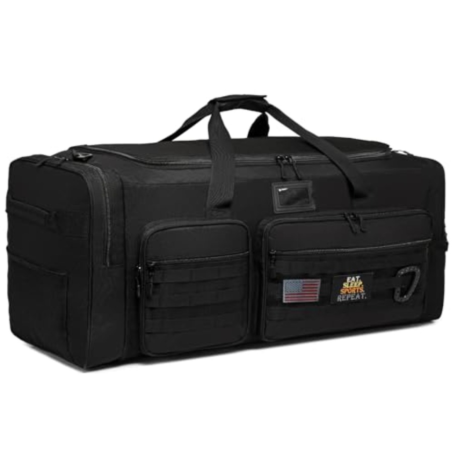 Xl Sports Equipment Bag - 130L特大ダッフルバッグ（男性用）、頑丈な大型トラベルダッフルバッグ（靴収納付き）、XLスポーツジム用具バッグ