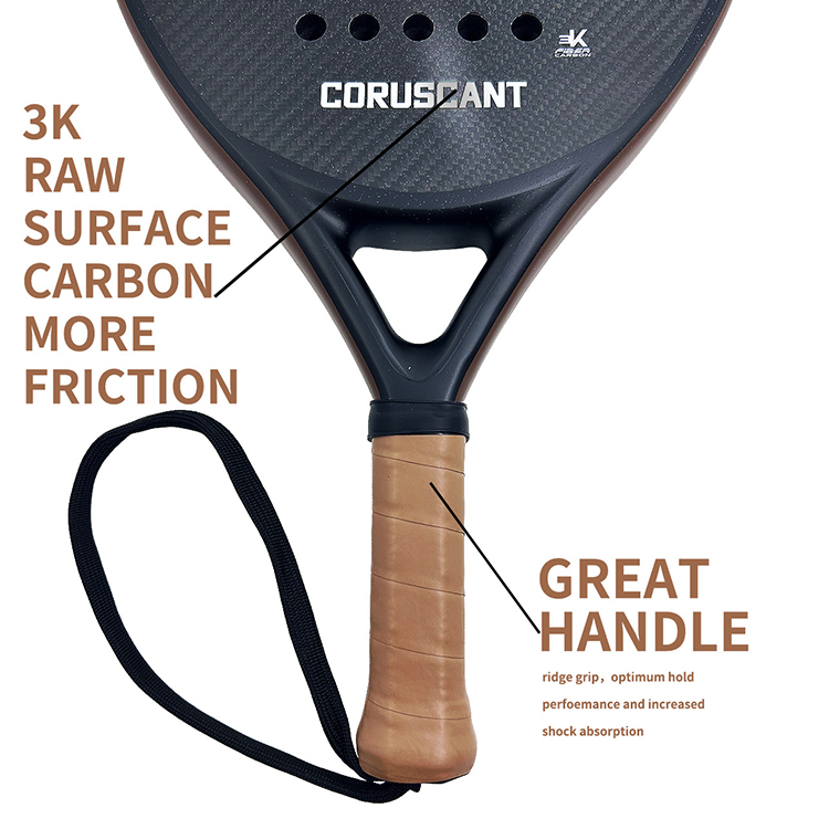 多用途カーボンファイバー素材3Kパデルラケット、ミディアムバ - Padel Racket Carbon のレビューと価格