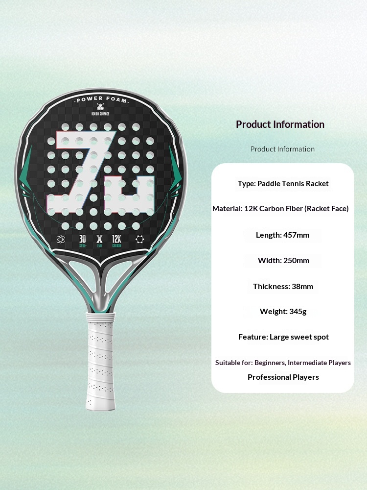 カーボンファイバー素材12Kケブラー混紡パデルラケット、高密 - Padel Racket Carbon のレビューと価格