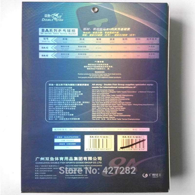 オリジナルダブルフィッシュ卓球完成ラケット 8 AC 8A- - Padel Racket Carbon のレビューと価格