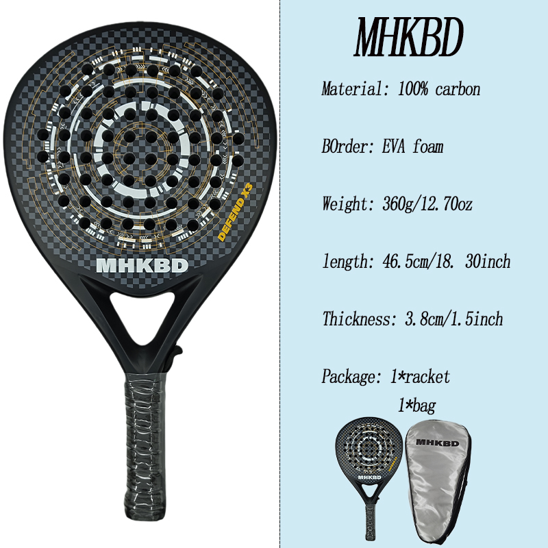 MHKBD カーボンファイバーパデルラケット 大人用 プロ仕 - Padel Racket Carbon のレビューと価格
