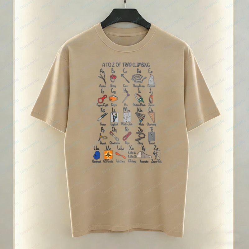 クライミングギア アルファベット メンズ Tシャツ A to - Sports Equipment A To Z のレビューと価格