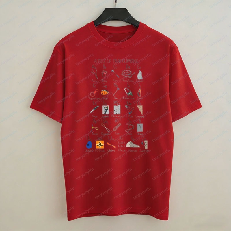 クライミングギア アルファベット メンズ Tシャツ A to - Sports Equipment A To Z のレビューと価格