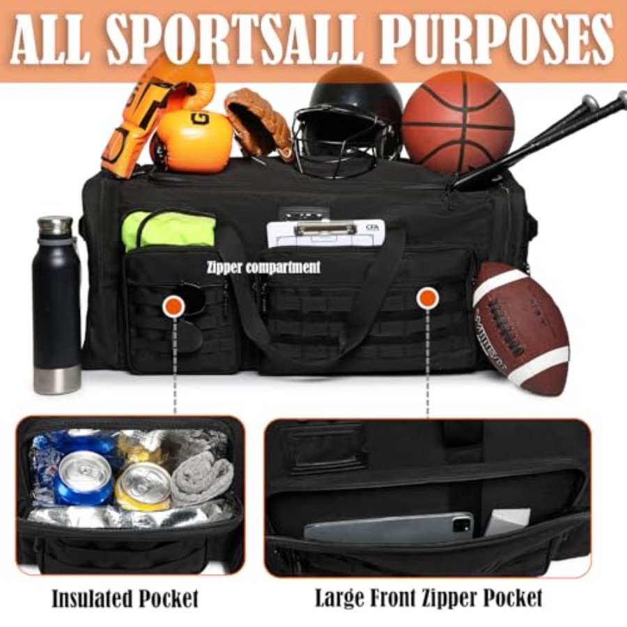 130L特大ダッフルバッグ（男性用）、頑丈な大型トラベルダッ - Xl Sports Equipment Bag のレビューと価格